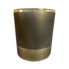 in-6352 candelabro de vidrio negro onix gde