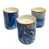 Portavelas ceramica azul