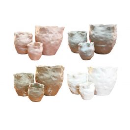 KV25741 SET 4 FLORERO CERAMICA COLORES KASPER