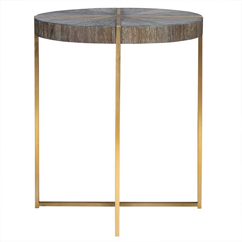 MESAS LATERAL BASE HIERRO TOP MADERA