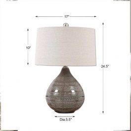 ut270571 lampara de mesa ceramica color gris ahuma