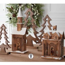 kk53985a casita madera vintage con luz led
