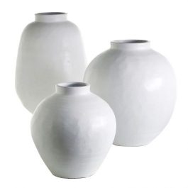ad9829000 florero ceramica blanco santorini