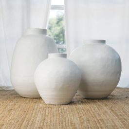ad9829000 florero ceramica blanco santorini