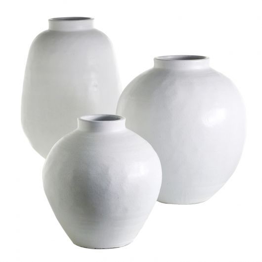 Florero Ceramica Blanco