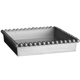 IH12812 PORTA SERVILLETAS METAL CON BOLITAS