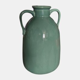 SG1705604 JARRA CON ASAS CERAMICA VERDE MENTA