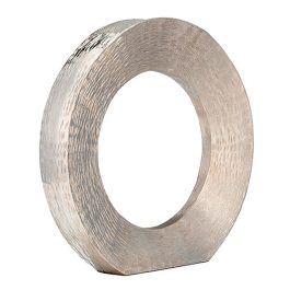 SG1773301 FLORERO METAL CON ARO PLATA GDE