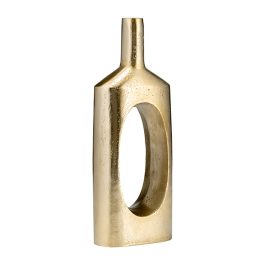 SG1776302 FLORERO METAL DORADO CORTE MODERNO GDE