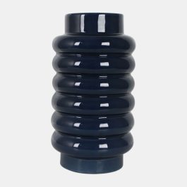 SG186202 FLORERO CERAMICA AZUL MARINO GDE