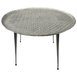IH71449 MESA REDONDA PLATA
