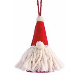 XN4570RE BOMBILLO DUENDE NAVIDEÑO DE LANA ROJO Y B