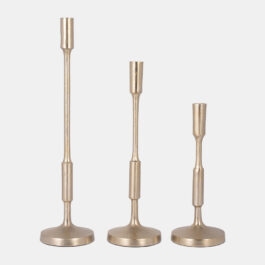 16976 CANDELABRO TAPER CHAMPAGNE METAL