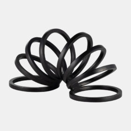 17774 ESCULTURA SLINKY NEGRO METAL