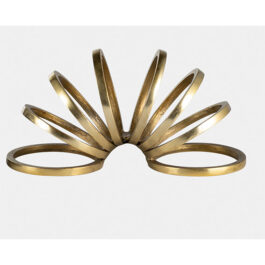 17774 ESCULTURA SLINKY DORADO METAL