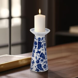 178633 CANDELABRO CHINO HOJAS MED CERAMICA