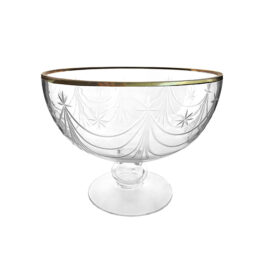 61203 BOWL VIDRIO FILO DORADO