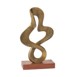 AD73505 ESCULTURA CORUNA METAL  Y MADERA