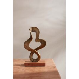 AD73505 ESCULTURA CORUNA METAL  Y MADERA