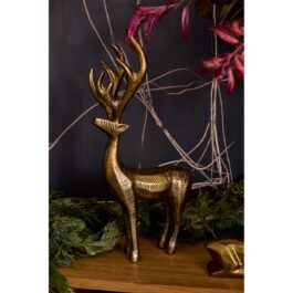 AD75206 FIGURA RENO DORADO METAL GRANDE
