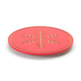 86328 BANDEJA LAZY SUSAN REDONDA ROJA MADERA