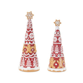 94596 SET/2 ARBOL NAVIDAD GENGIBRE RESINA