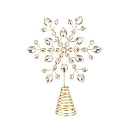 A80470 FIGURA PARA ARBOL  OVALADA DORADO METAL
