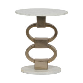 EV19169 MESA DEPHINE METAL Y MARMOL