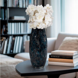 EV19442B FLORERO AMALDA GDE AZUL VIDRIO