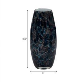 EV19442B FLORERO AMALDA GDE AZUL VIDRIO