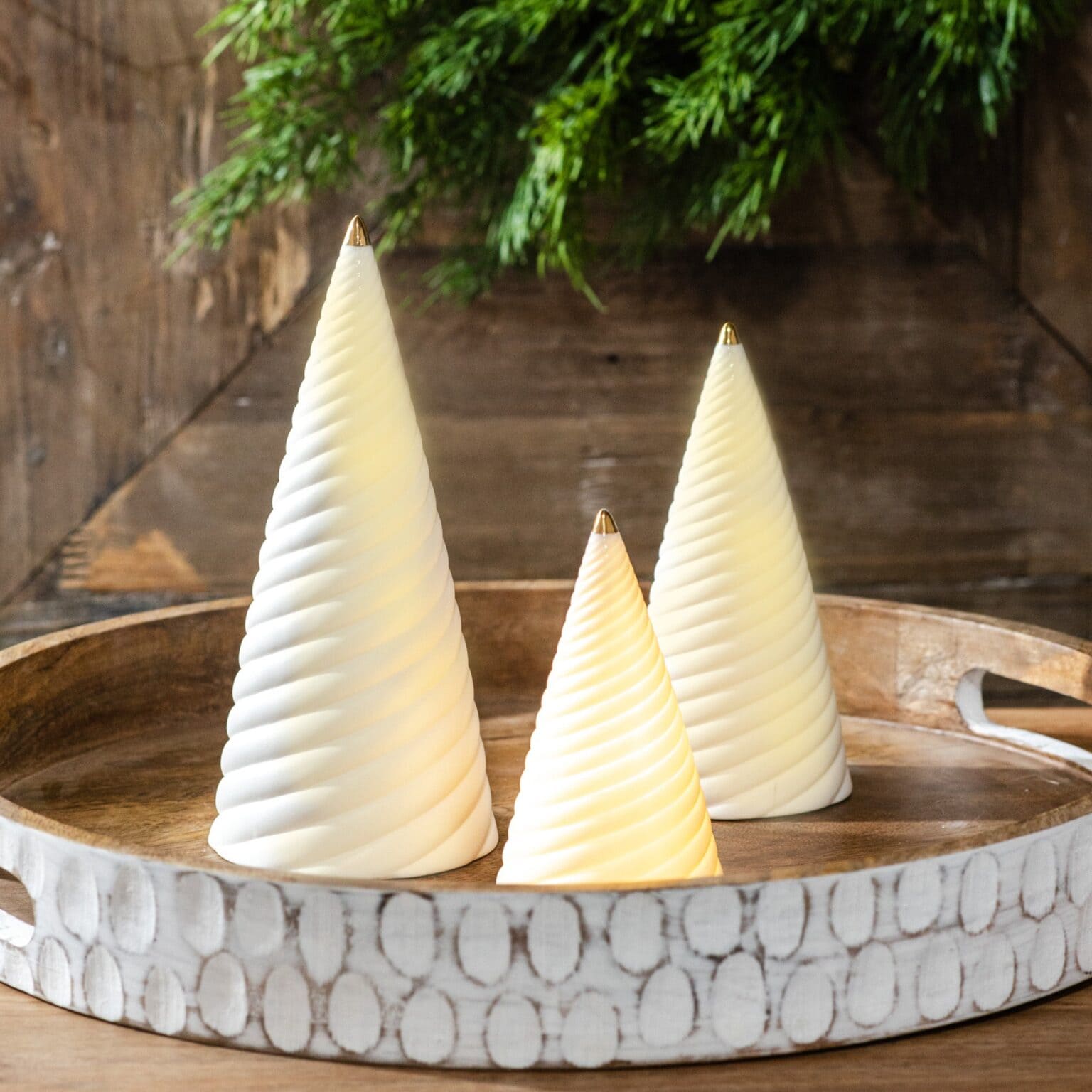 SET/3 CASITAS PARA VELA CERAMICA