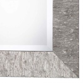 W00421 ESPEJO METAL TEXTURA PLATA