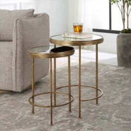 W23011 SET/2 MESAS NESTING REDONDA METAL