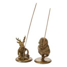AD12151 PORTA INCIENSO METAL DORADO