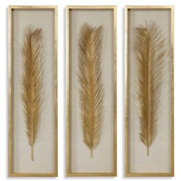 UT04176 SET/3 CUADRO DECORATIVO IMITACION PALMA SH