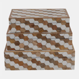 SG18172A COFRE MADERA HEXAGONAL GDE