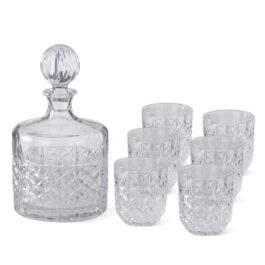 19106C SET/7 PZS DECANTADORA Y VASOS VIDRIO