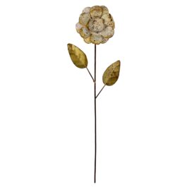 64320 ROSA DEMETAL BLANCO Y DORADO ANTIQUE