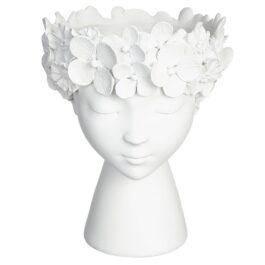ACP313WH FLORERO CABEZA DE NIÑA CERAMICA