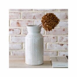 HXEF050 FLORERO BLANCO TEXTURA CERAMICA
