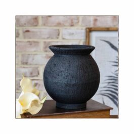 PDCP18 FLORERO REDONDO NEGRO CERAMICA