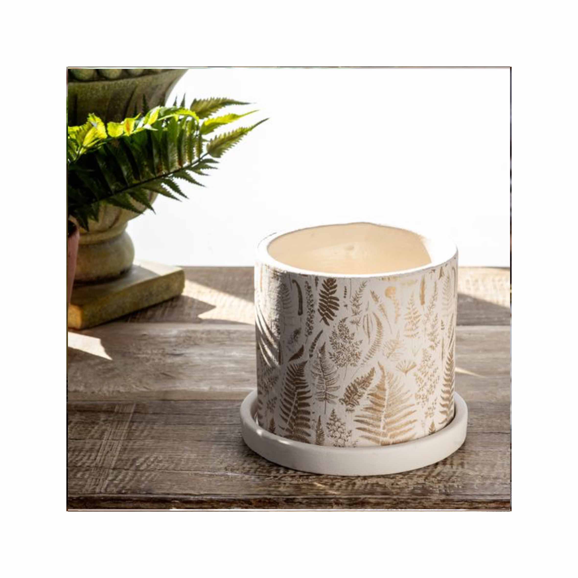 MACETA CERAMICA DECORACION HELECHO