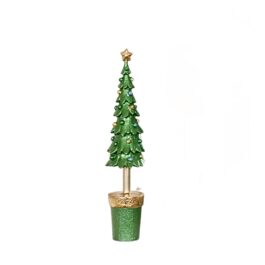 BO0L204 ARBOL TOPIARIO RESINA CON ESTRELLA VERDE