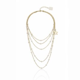 RN13854 COLLAR DORADO 5 VUELTAS PERLAS CULTIVADAS