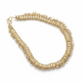 RN14531 COLLAR DORADO CON PERLAS NATURALES