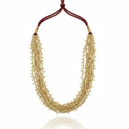 RN14533 COLLAR BRONCE 6 VUELTAS CON MINI BORLAS
