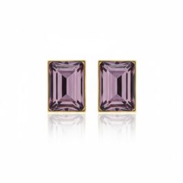 RE5447 ARETES BRONCE CON BAÑO DE ORO 14K Y CRISTALES SWAROVSKI
