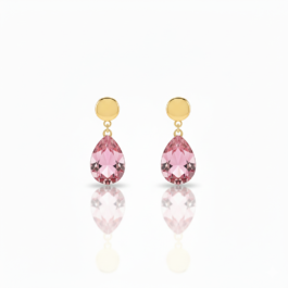 RN6225  ARETES DORADOS CON CRISTALES SWAROVSKI
