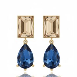 RE8393 ARETES CON BAÑO DE ORO 14K Y CRISTALES SWAROVSKI