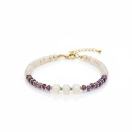 RB9544 PULSERA CON PIEDRAS SEMI PRECIOSAS Y BAÑO ORO 14K